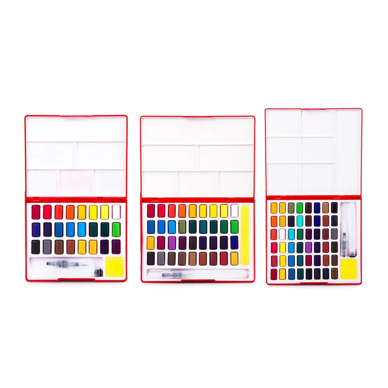 Faber-Castell 24/36/48 Цвета Твердые акварельные Краски профессиональный бокс с Краски щетка Портативный для татуажа, пигмент для мануального татуажа Краски ing товары для рукоделия