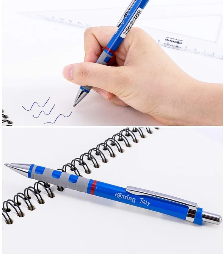Rotring Tikky шариковые ручки высокого качества пластиковые ручки синие чернила M ручка канцелярские 1 шт