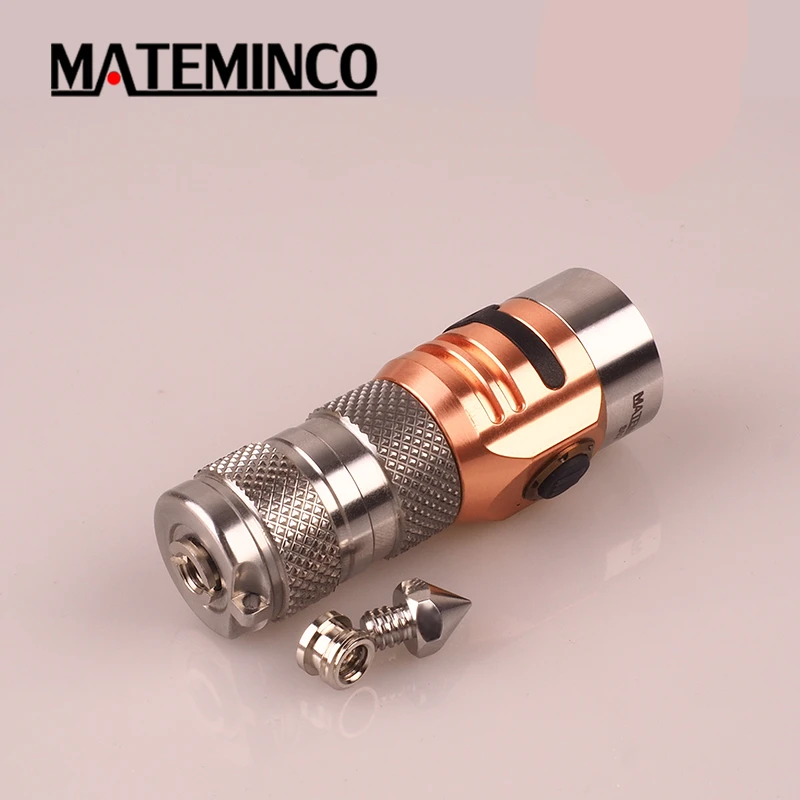 Фонарь из нержавеющей стали MATEMINCO S02 CREE XPG3/2 NICHIA 219C Макс. 1630LM уличный фонарь для повседневного ношения самообороны