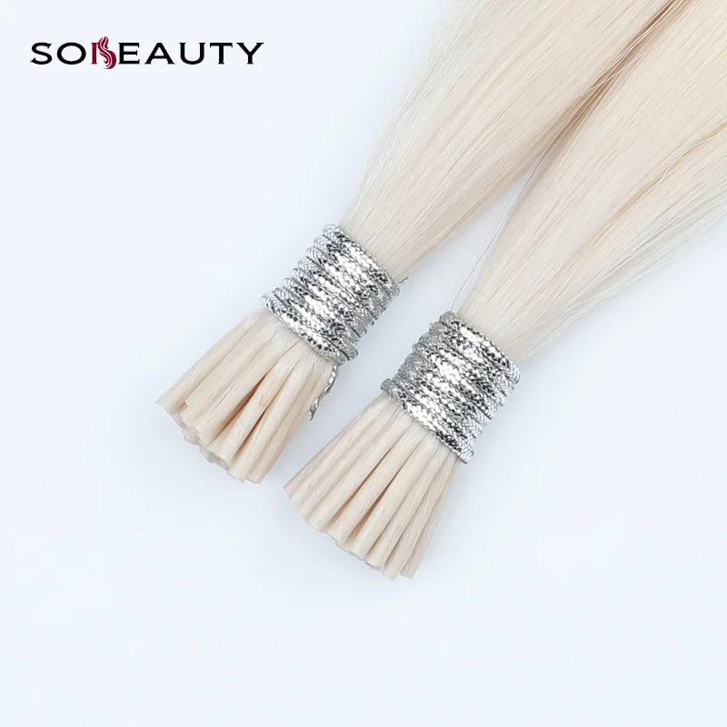 Sobeauty 50 шт./упак. remy волосы I Tip Наращивание волос Fusion Кератин блонд волосы человеческие волосы для наращивания европейские шелковистые прямые волосы