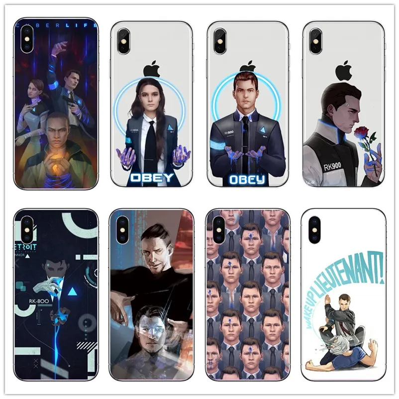 Detroit Been Human Android RK800 Connor Kara Мягкие силиконовые чехлы для телефонов iphone MAX XR 8 8Plus 7 7Plus