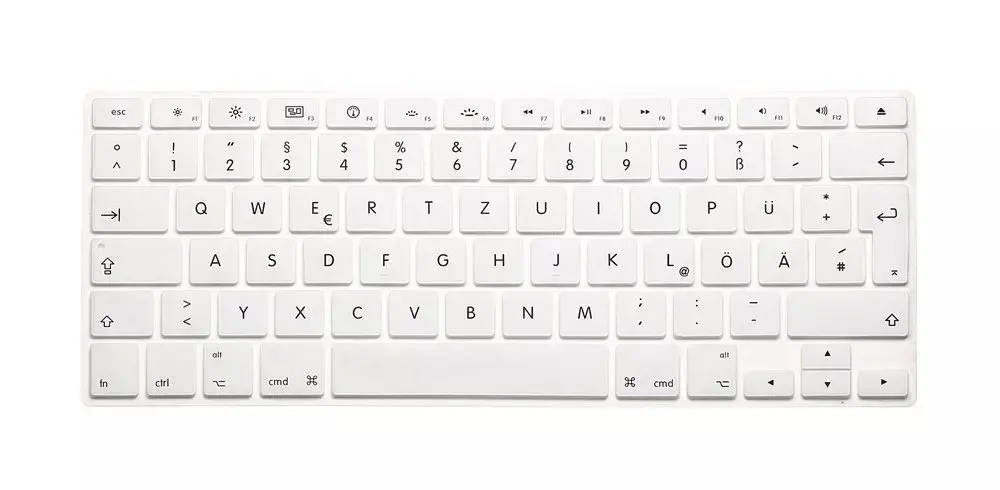 Защитный чехол для клавиатуры Macbook Air Pro Retina 13 15 17 дюймов с надписью в европейском