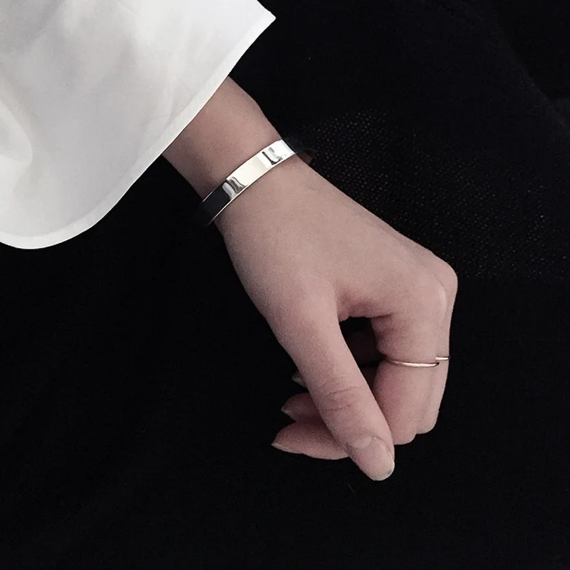 Браслет женский гладкий из 100% серебра 925 пробы|925 sterling silver bangle|sterling banglesterling designer
