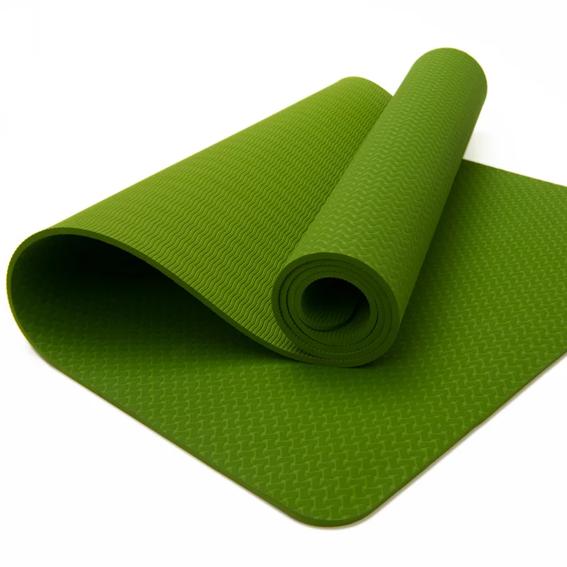 Green TPE коврик для йоги для женщин, фитнес-гимнастика, коврики 1830*610*6 мм, качественная подушка для упражнений, Спортивная тренировка, esterilla yoga tapis - Цвет: Green