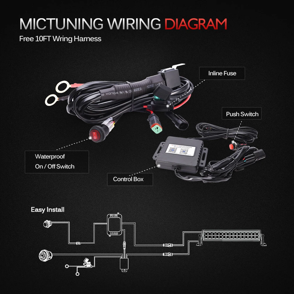 MICTUNING 22 &quot120 Вт 32&quot 180 5D RGB прямой внедорожный 12 В 24 стробоскоп лампа для