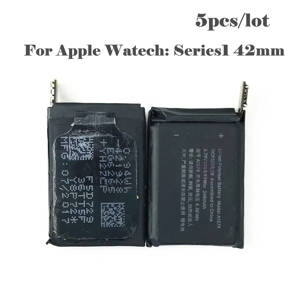5 шт./лот AYJ Оригинальная батарея A1579 для Apple Watch серии 1 42 мм S1 A1761 246 мАч реальная