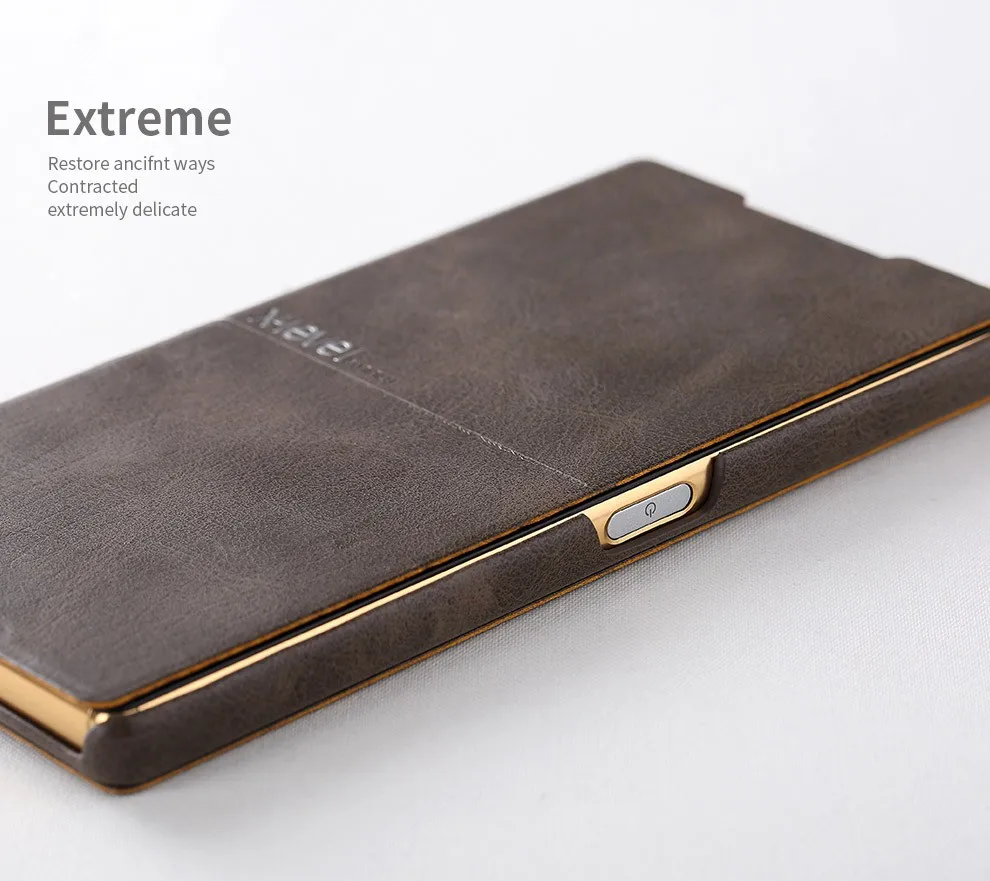 X Level ультра тонкий кожаный чехол для Sony Xperia Z5 Plus E6833 E6853 E6883 + откидная крышка