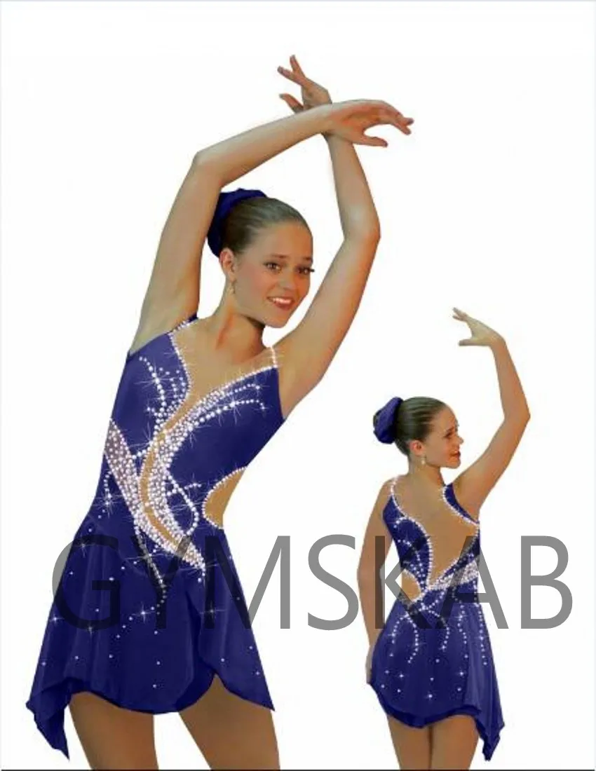 Очаровательное платье для фигурного катания женское на коньках без рукавов