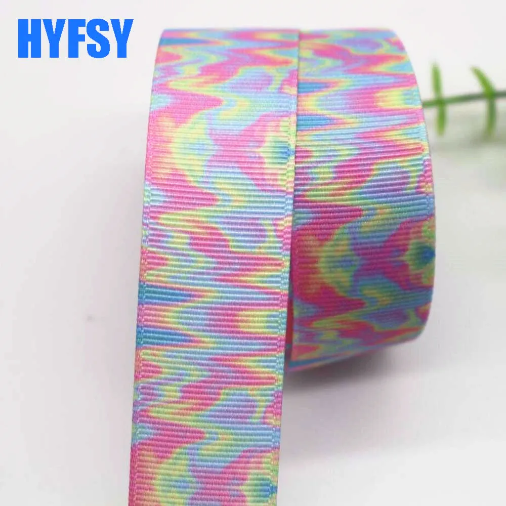 Hyfsy 10044 25 мм Радужная лента градиентная 10 ярдов/Лот бант для волос сделай сам