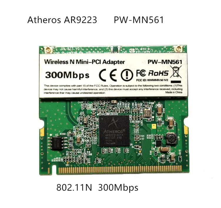 Высокая мощность Atheros AR9223 300 Мбит/с мини PCI беспроводной N WiFi адаптер PW-MN561
