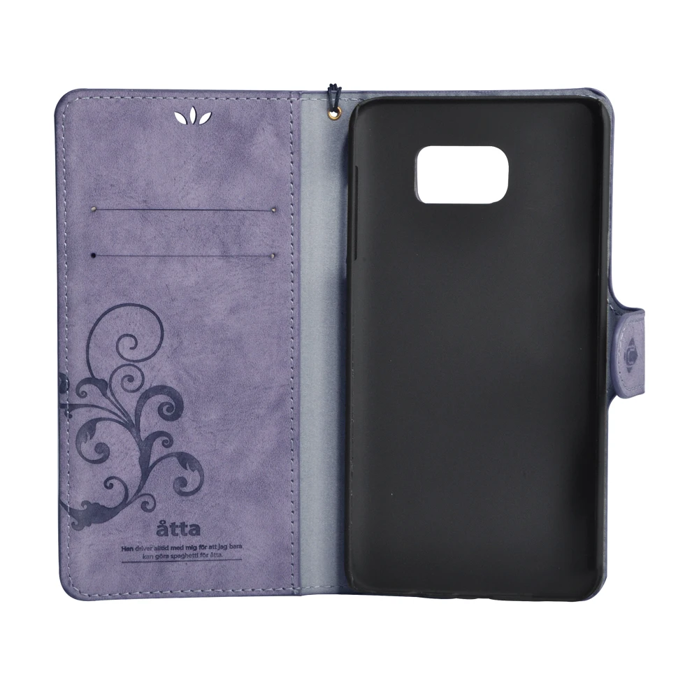 Newoer Luxury Retro Flip Case For samsung S7 edge PU Leather + Soft Silicon Wallet Cover mobile phone bag | Мобильные телефоны и