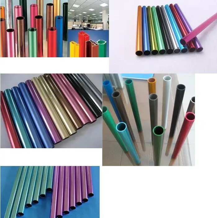

6061 6063 aluminium colorful tube colored Sandblasting anodized aluminium pipe CUSTOMIZED