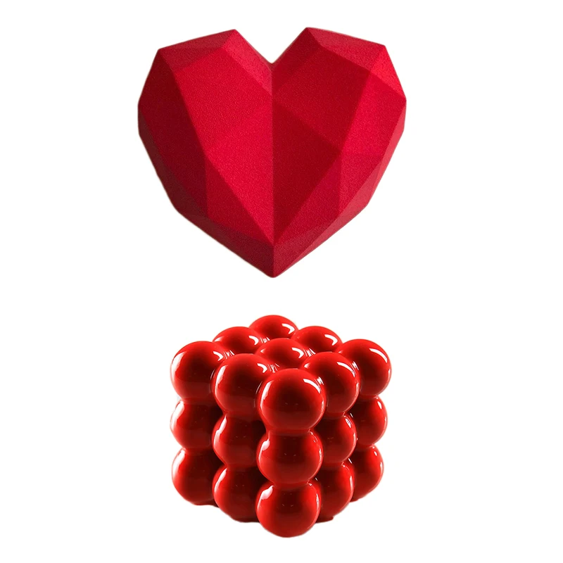 Lucky bag силиконовый 3D сердце драгоценный камень сферы выпечки торт плесень для