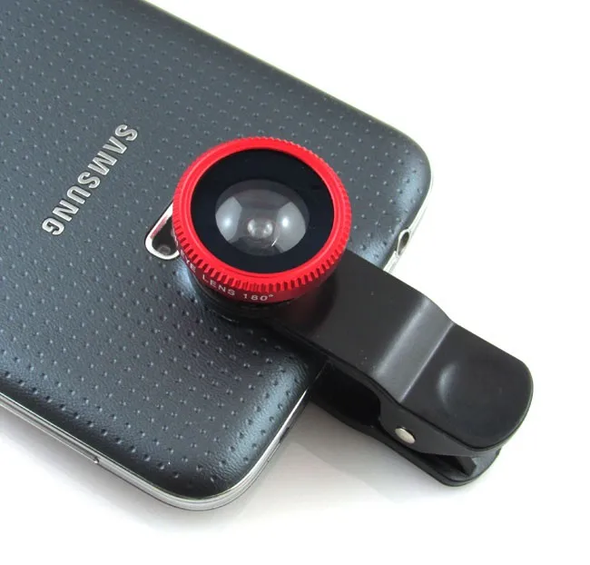 Смешно Рыбий Глаз Объектив + Широкоугольный Камеры Macro Cell телефон 3 в 1 комплект