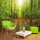 Пользовательские обои любого размера 3D зеленый лес пейзаж Фреска гостиная ТВ диван спальня фон Настенный декор Papel де Parede