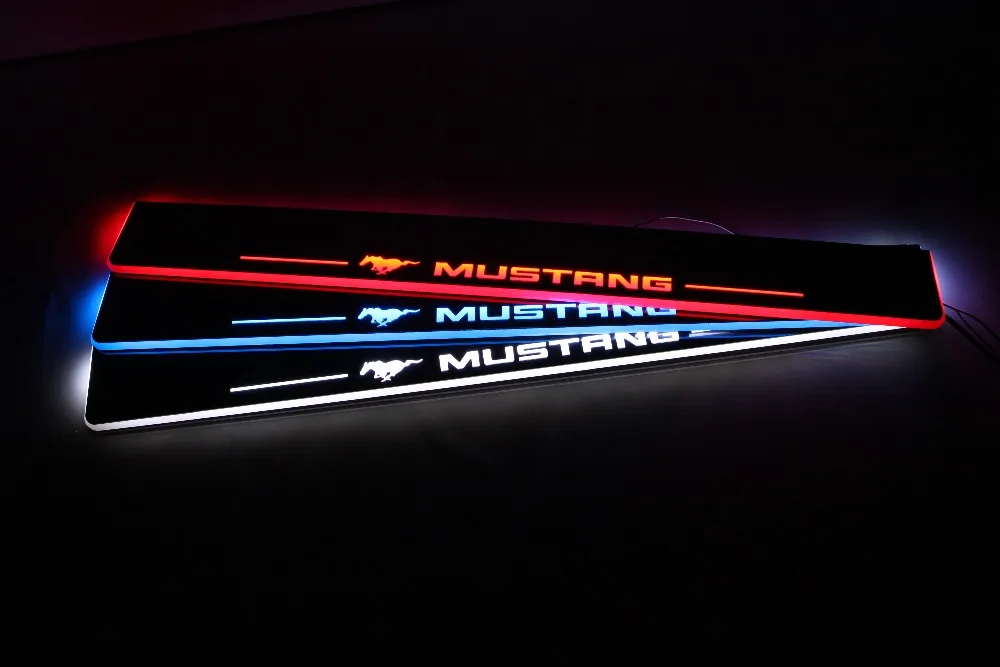 Водонепроницаемый Ультратонкий акриловый светодиодный порог WOOBEST для ford mustang 2015