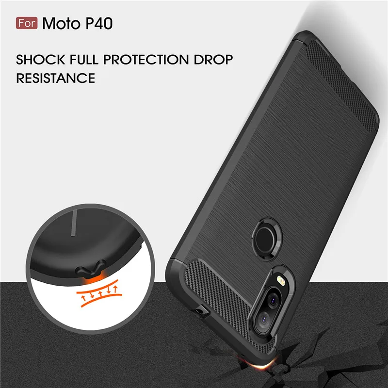 For Moto P40 Case Soft Silicone Anti-knock Bumper Cover Motorola Funda |