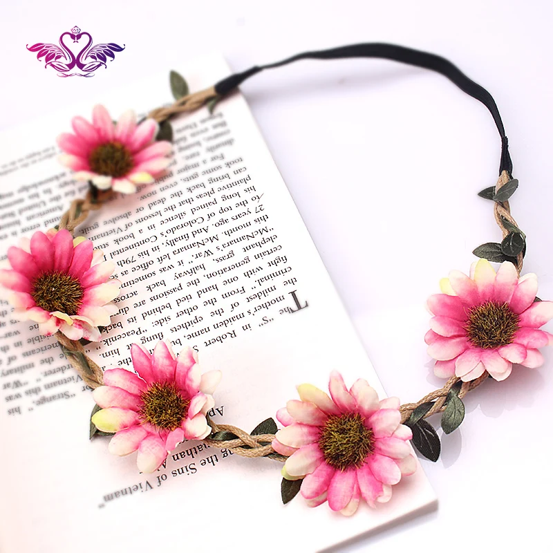 Женский цветочный венок M MISM маленькая эластичная повязка на голову с