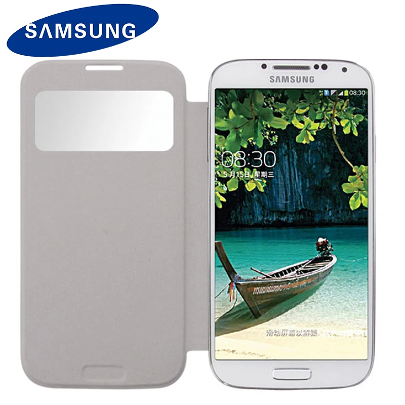 Оригинальный чехол для samsung Smart View Galaxy S4 i9500 i9505 флип кожаный Интеллектуальный сна