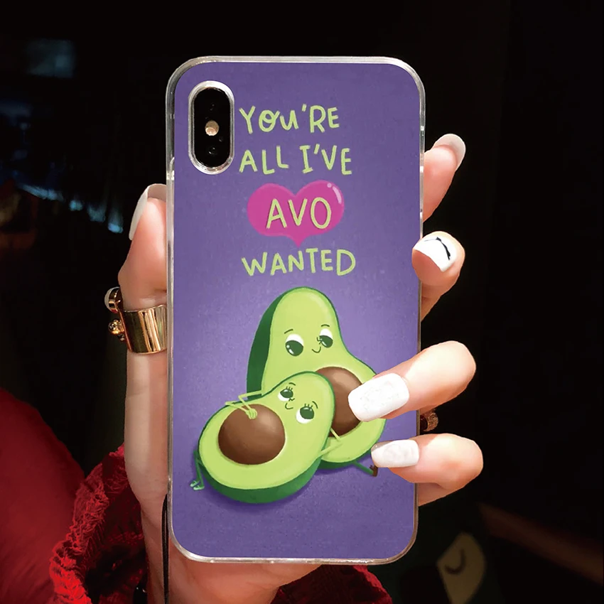 YAZHYUJE силиконовый мягкий чехол для iPhone X XS MAX XR 8 5 S 5S SE 7 Plus 6 6S милый авокадо еда
