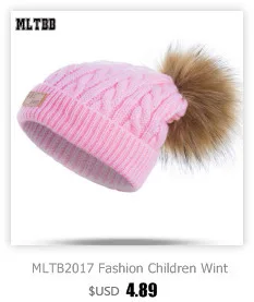 MLTB2017 Fashion Children Winter Hat For Girls Hat Knitted Cap Warm Pom Pom Skully Hats For Kid Winter Warm Hat Skullies Beanies