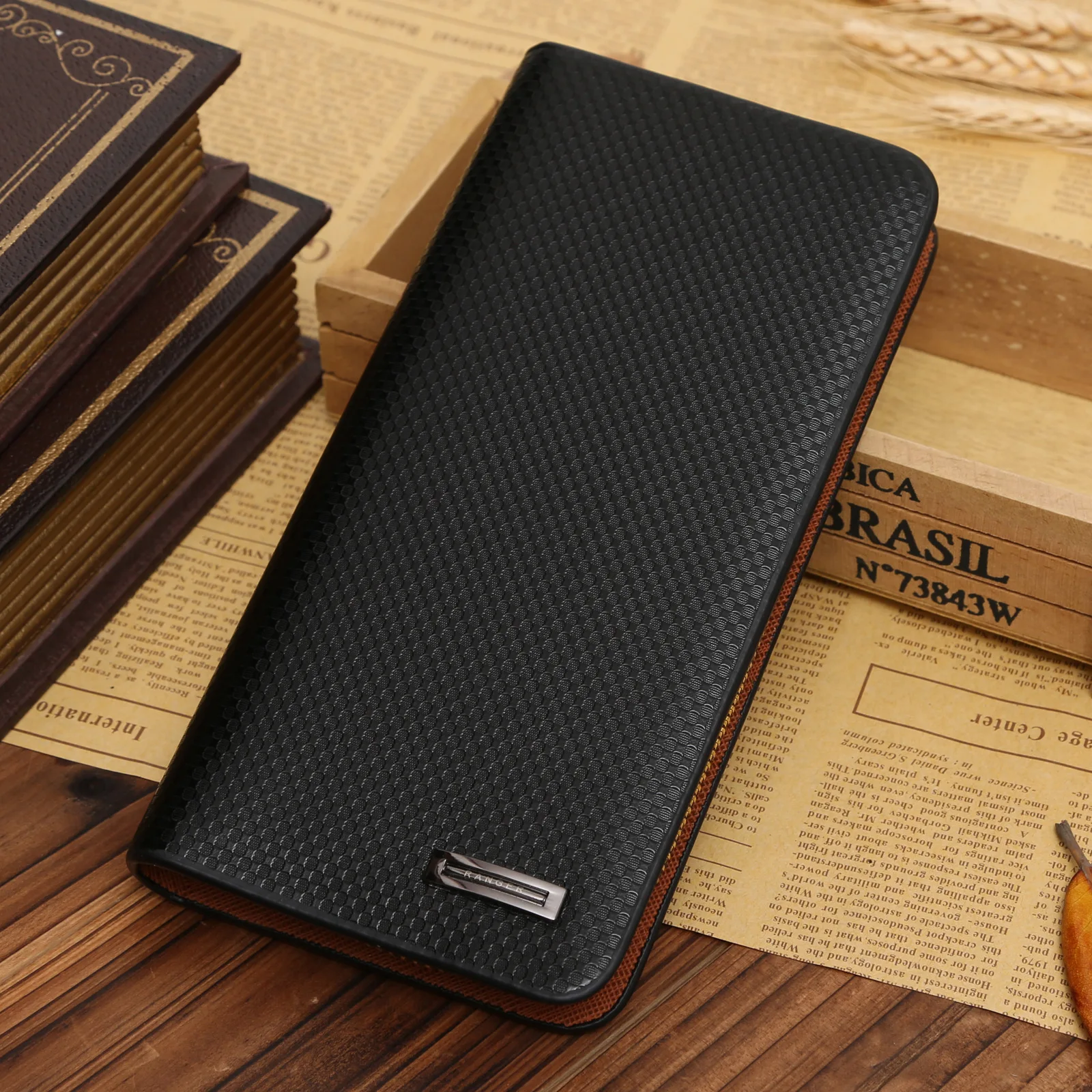 JINBAOLAI Men Wallet Clutch PU Leather Male With Long Design Credit Card Purse Cell Phone Wallets Bags Carteira | Багаж и сумки