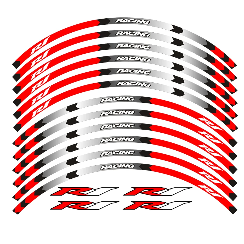High quality 7 color for YAMAHA YZF R1 motorcycle 17inch wheel decals Reflective stickers rim stripes | Автомобили и мотоциклы