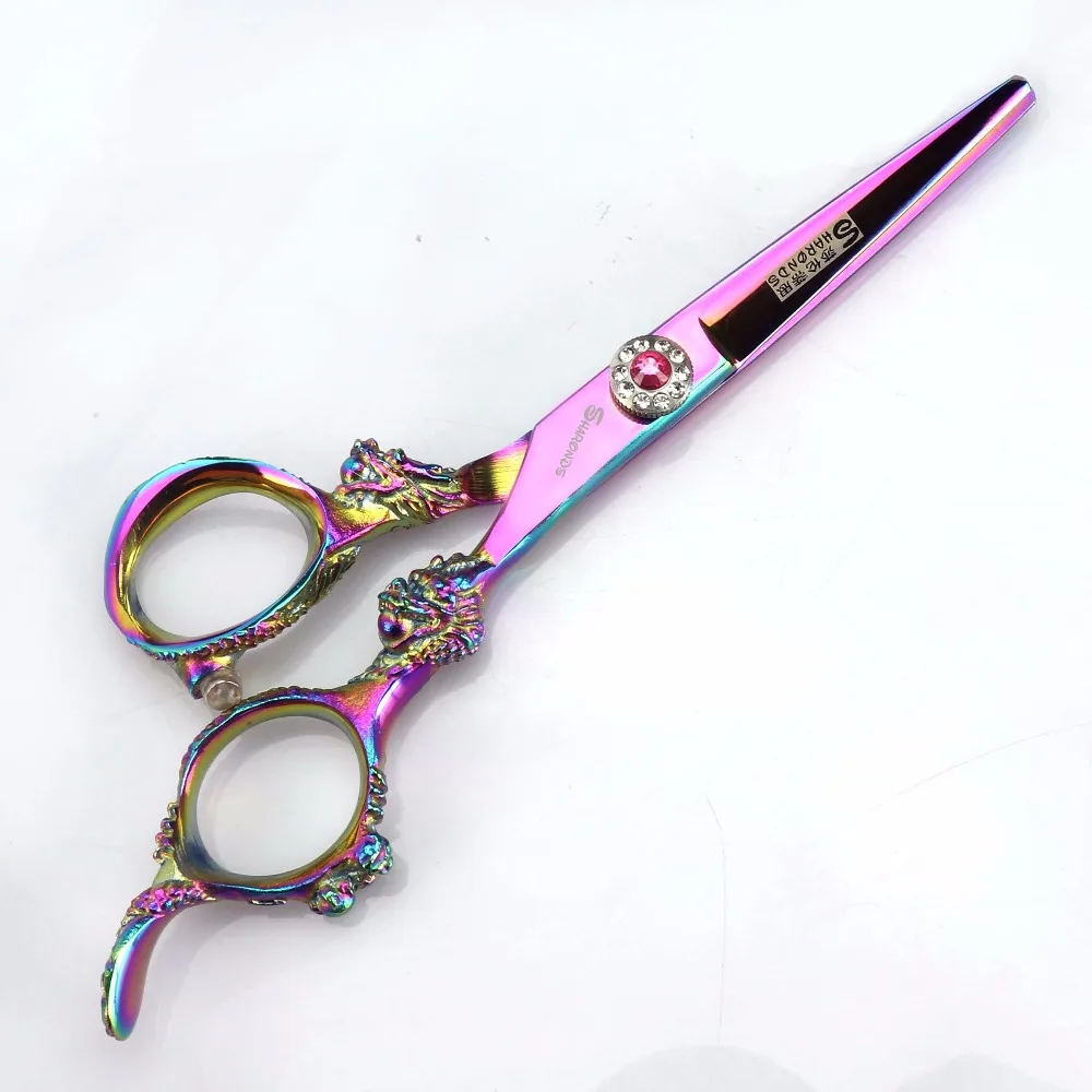 

6 inch Professional Japan 440c rainbow hair scissors set cutting shears thinning barber scissor hairdressing scissors