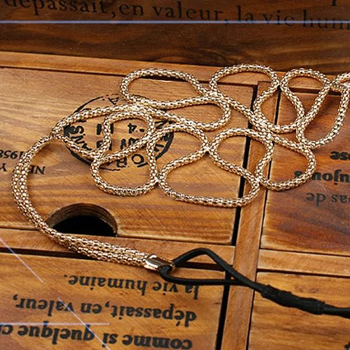 Популярная Милая металлическая Золотая оплетка полый эластичный Эластичный