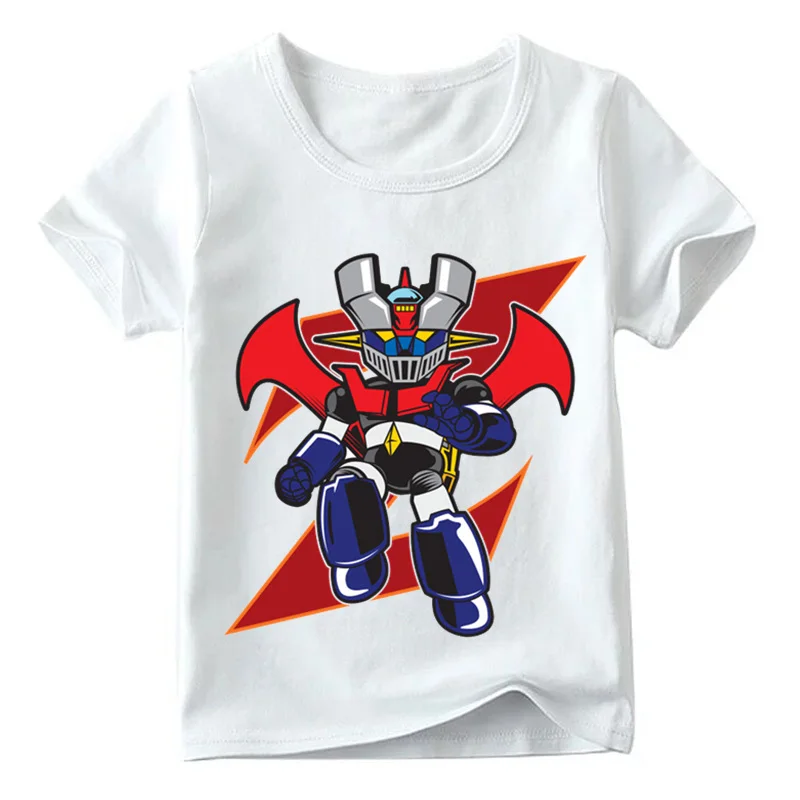 2019 Детская футболка Mazinger Z с японским комиксом и ретро принтом для мальчиков