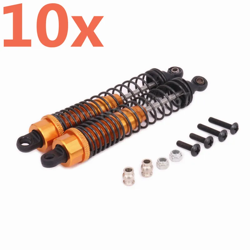 10 Pieces RC Car Aluminum Alloy Upgrade Oil Filled Rear Shock Absorber For 1/10 Scale Models Kyosho Optima 4WD CNC Hobby Buggy | Игрушки и