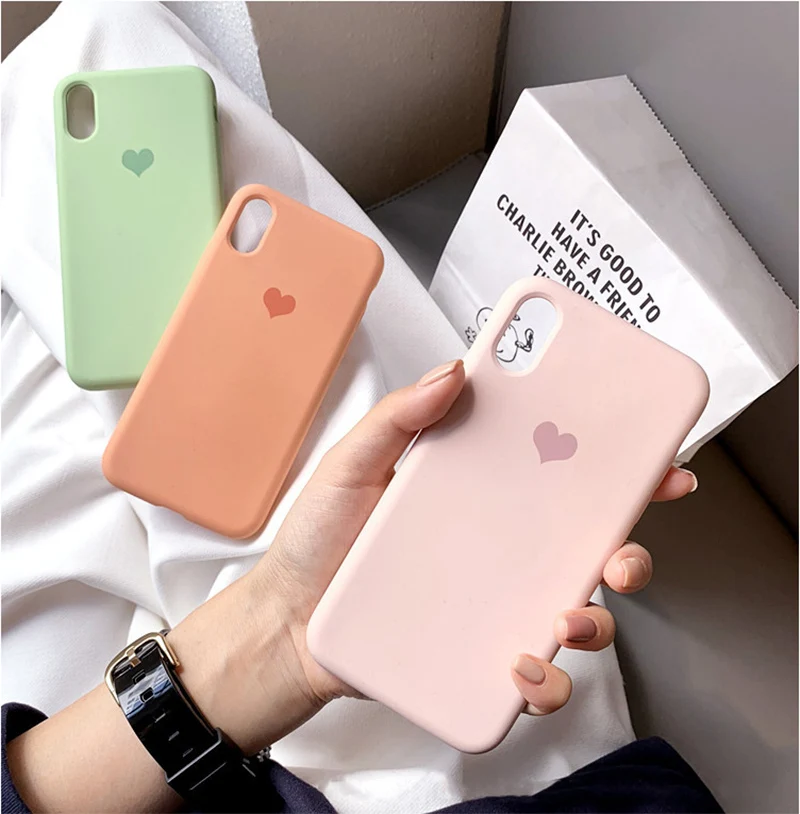 Знак любви для iphone Xs XR Max мобильный телефон оболочка iPhone6s 7 8 Plus чистый цвет