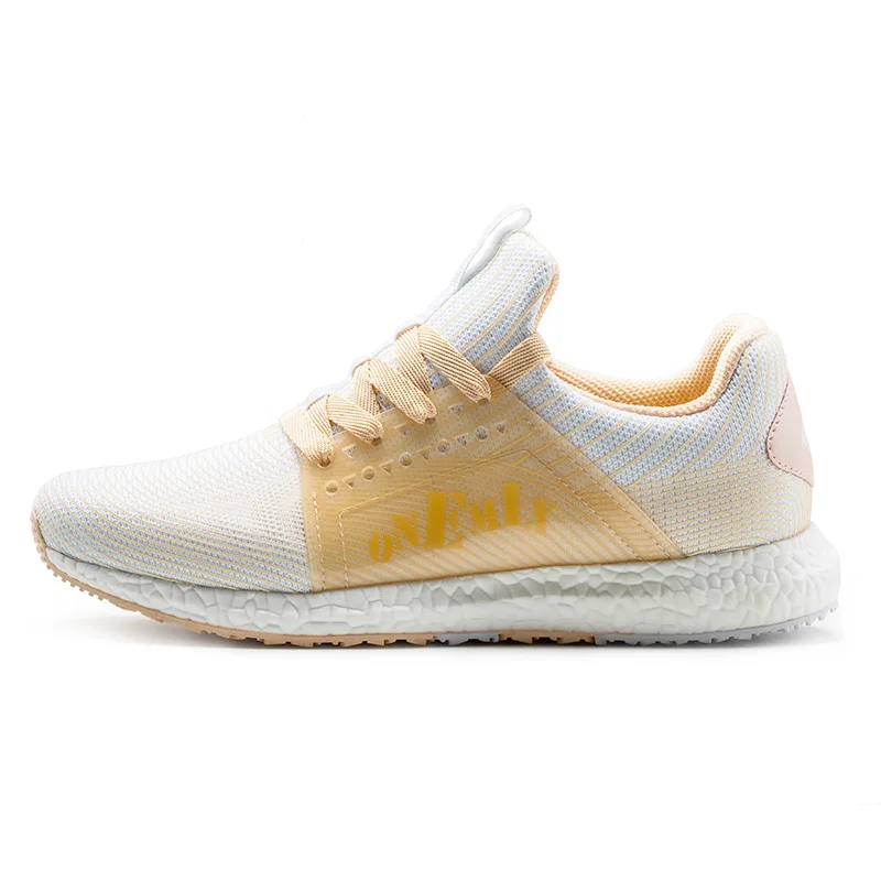Onemix running shoes for men breathable mesh women sports sneakers for autumn/winter outdoor sneakers for walking trekking shoes - Цвет: orange white