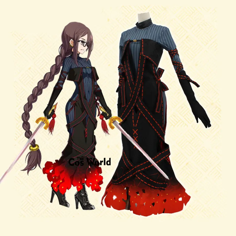 FGO Fate Grand Order Assassin Yu Miaoyi Mei Ren Level 3 комбинезоны пальто платье Униформа наряд аниме
