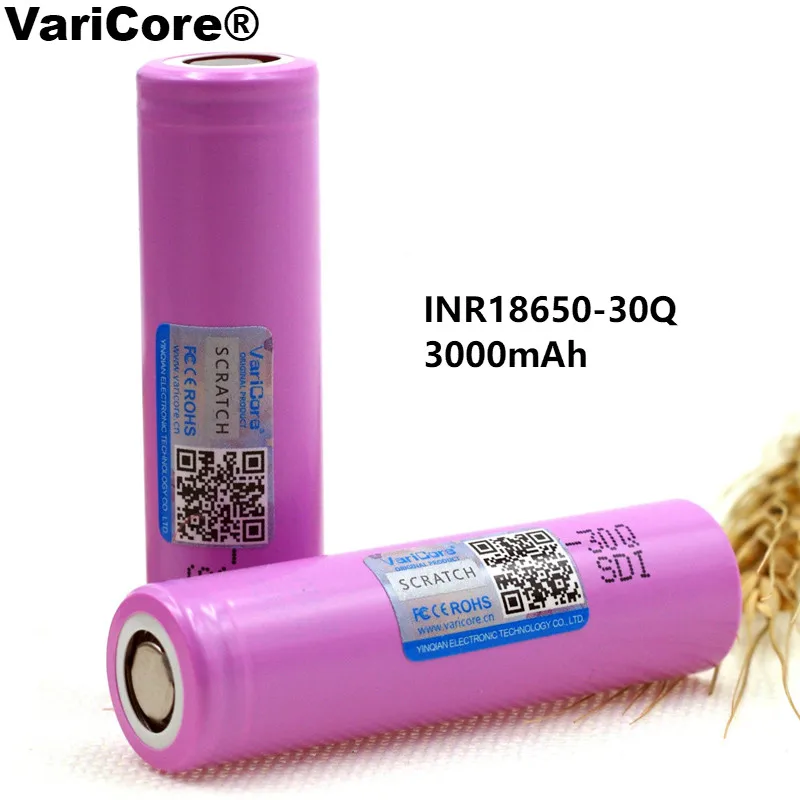 VariCore INR18650 30Q Перезаряжаемые аккумуляторной батареи 3000 мАч li-lon батареи для электронной сигареты использовать