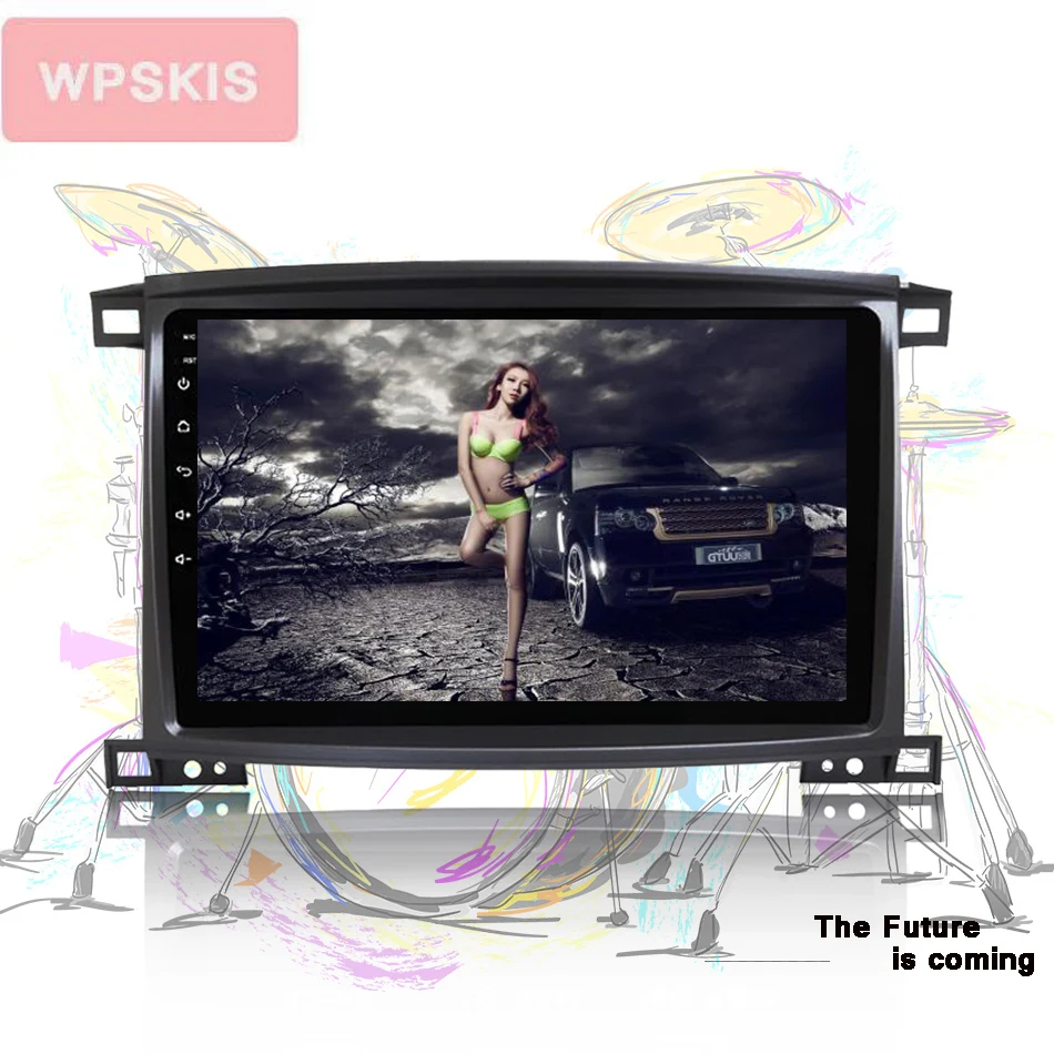 Стерео Android 7 1 автомобильный dvd плеер для Toyota LC 100 Land Cruiser 2003 2004 2005 2006 2007 18 BT WIFI GPS