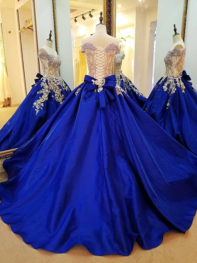 LS33042 вечернее платье Королевский синий кружева длинный корсет спиной бальное