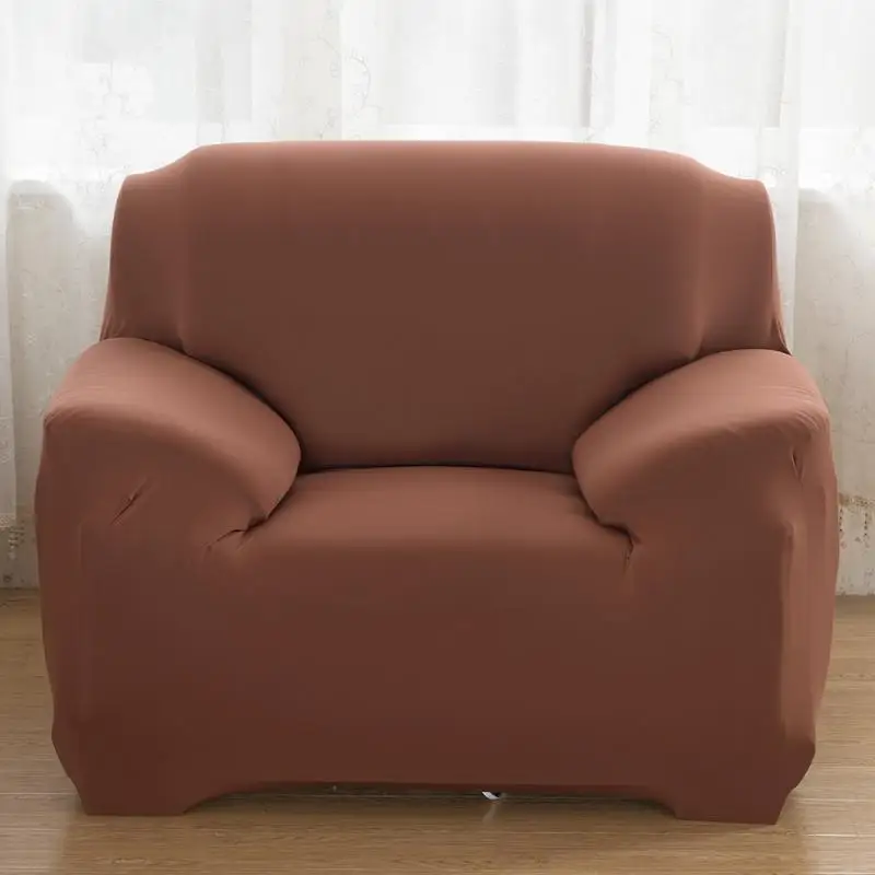 Чистый цвет эластичный чехол нескользящий стул Loveseat крышка высокая эластичная Подушка Диван-чехол Анти-пыль диван защитный чехол 34