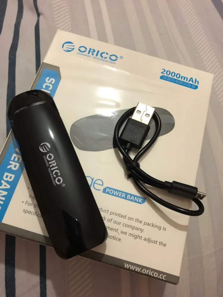 ORICO 4000 мАч 2000 мАч Внешний аккумулятор 18650 USB внешний мобильный резервный смартфон зарядное устройство для iPhone мобильный зарядное устройство 30 см USB кабель
