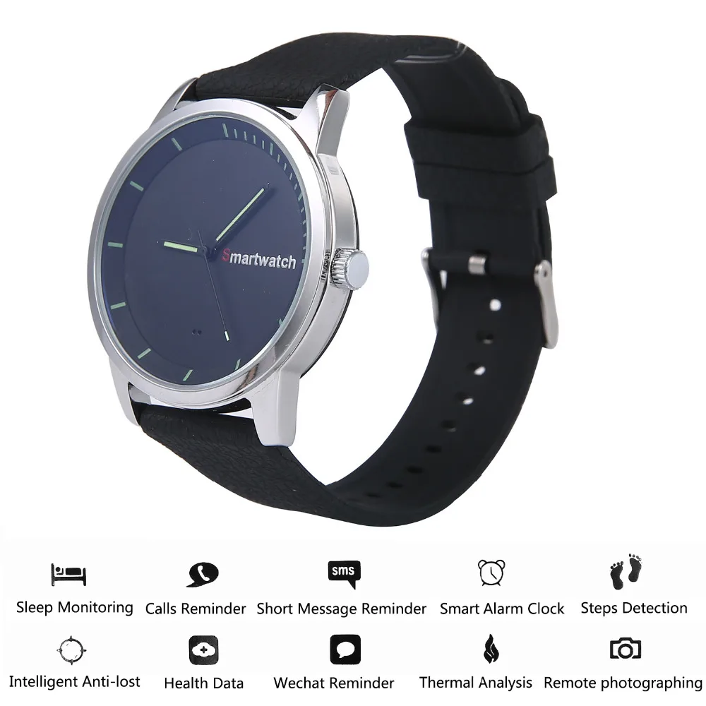 Leegoal обновления S68 круглый экран Bluetooth свет Смарт кварцевые часы IP68