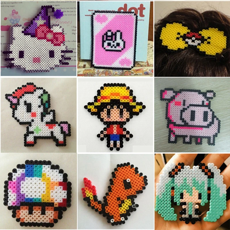 Perler бусины 5 мм коробка для хранения много цветов Коробка Набор Обучающие Дети diy