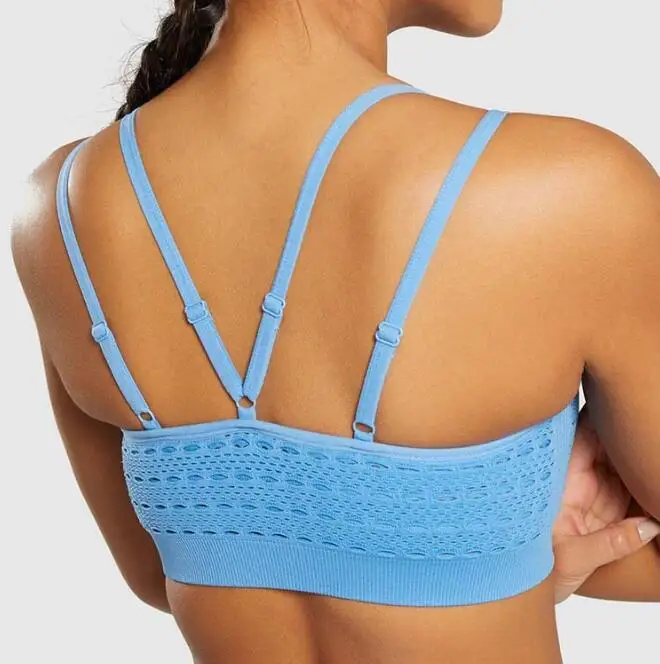 bra A Blue 21 стиль женский бесшовный спортивный бюстгальтер Беговая одежда для йоги Бюстгальтер с подушечками спортивный бюстгальтер энергия фитнес топы Спортивная одежда - Цвет: bra A Blue