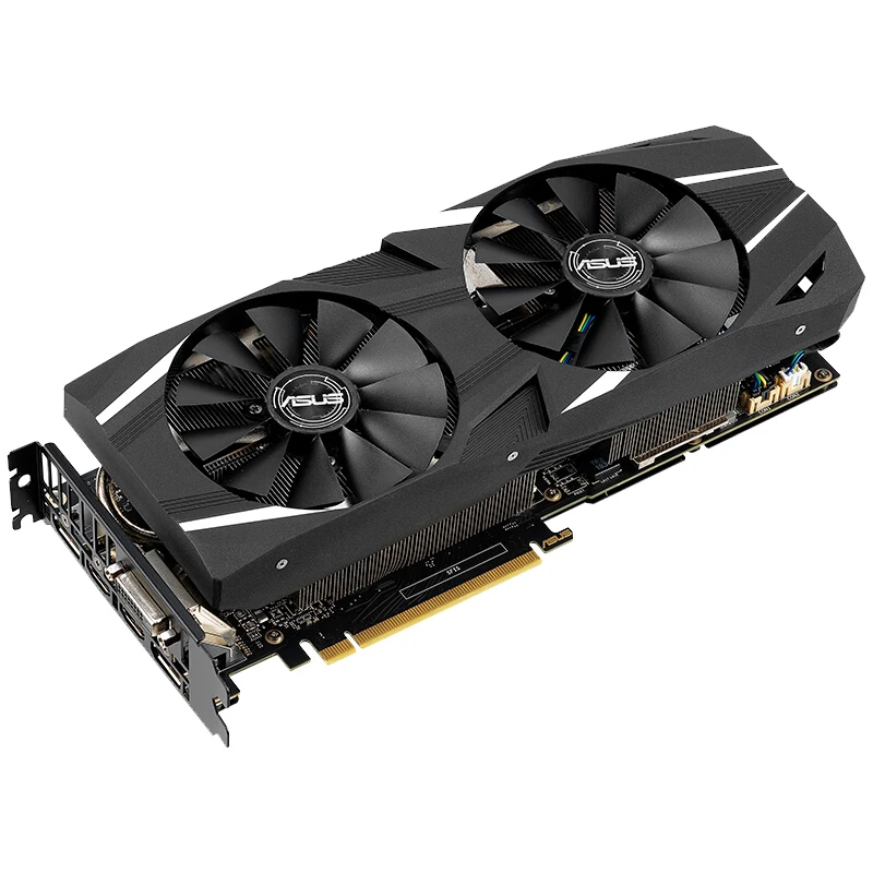 ASUS DUAL RTX 2060 O6G Snow Leopard настольная ПК игровая карта 6GSupport 4 выход экрана|Видеокарты| |