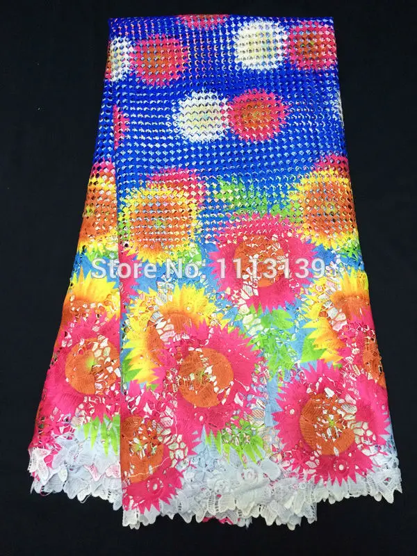 Newest African Water Soluble Chemical Cord Lace Fabric High Quality colorful Guipure For lace wedding dress K1 (32) | Дом и сад