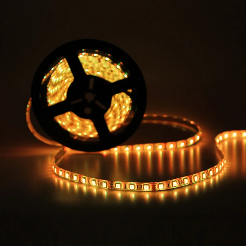 LED Strip Light RGB 5050 SMD Flexible Ribbon Stripe 5M Tape Diode Full set include DC12V Remote Controller Adapter EU US | Лампы и
