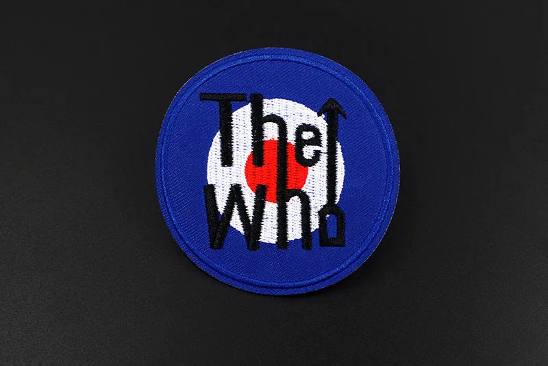 Синий значок размер 7,7*7,7 см The who Band нашивки железные для одежды куртка джинсы украшение вышитая аппликация