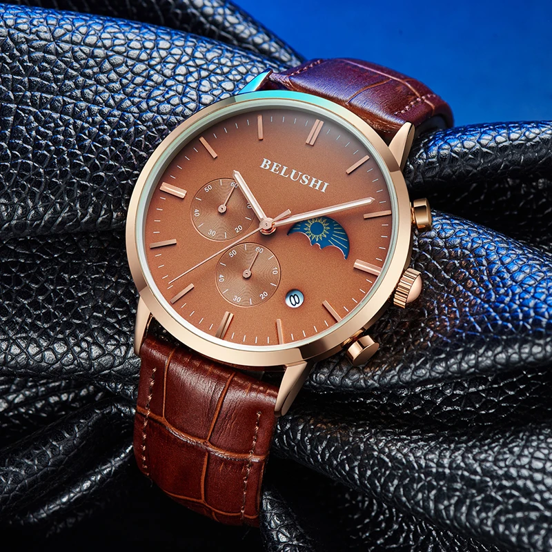 

Mens Watches Male Top Brand Luxury date Waterproof Sport Quartz Clock Leather Casual Business Wristwatch Men Fashion Watch 2019