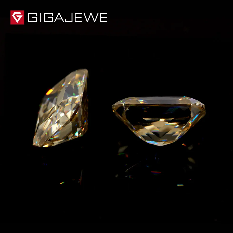 GIGAJEWE желтый Цвет камень Муассанит огранка Радиант идеально квадратный твердость