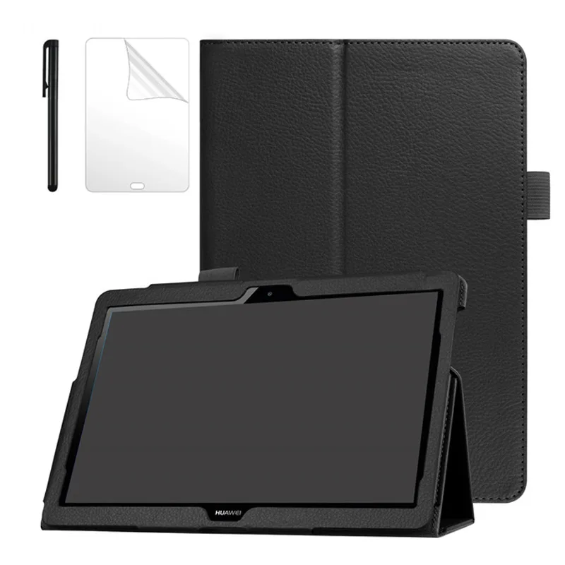 

Для Huawei MediaPad T3 10 AGS-L09 AGS-L03 9,6 чехол тонкий складной чехол-подставка для Honor Play Pad 2 9,6 "Чехол + пленка + ручка