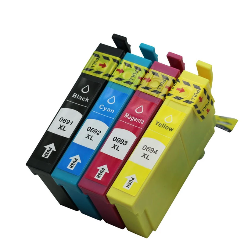 4 шт. Совместимый картридж Epson 69 T0691 T0692 T0693 T0694 для рабочей силы 310/315/500/600/610/615/1100/30/40